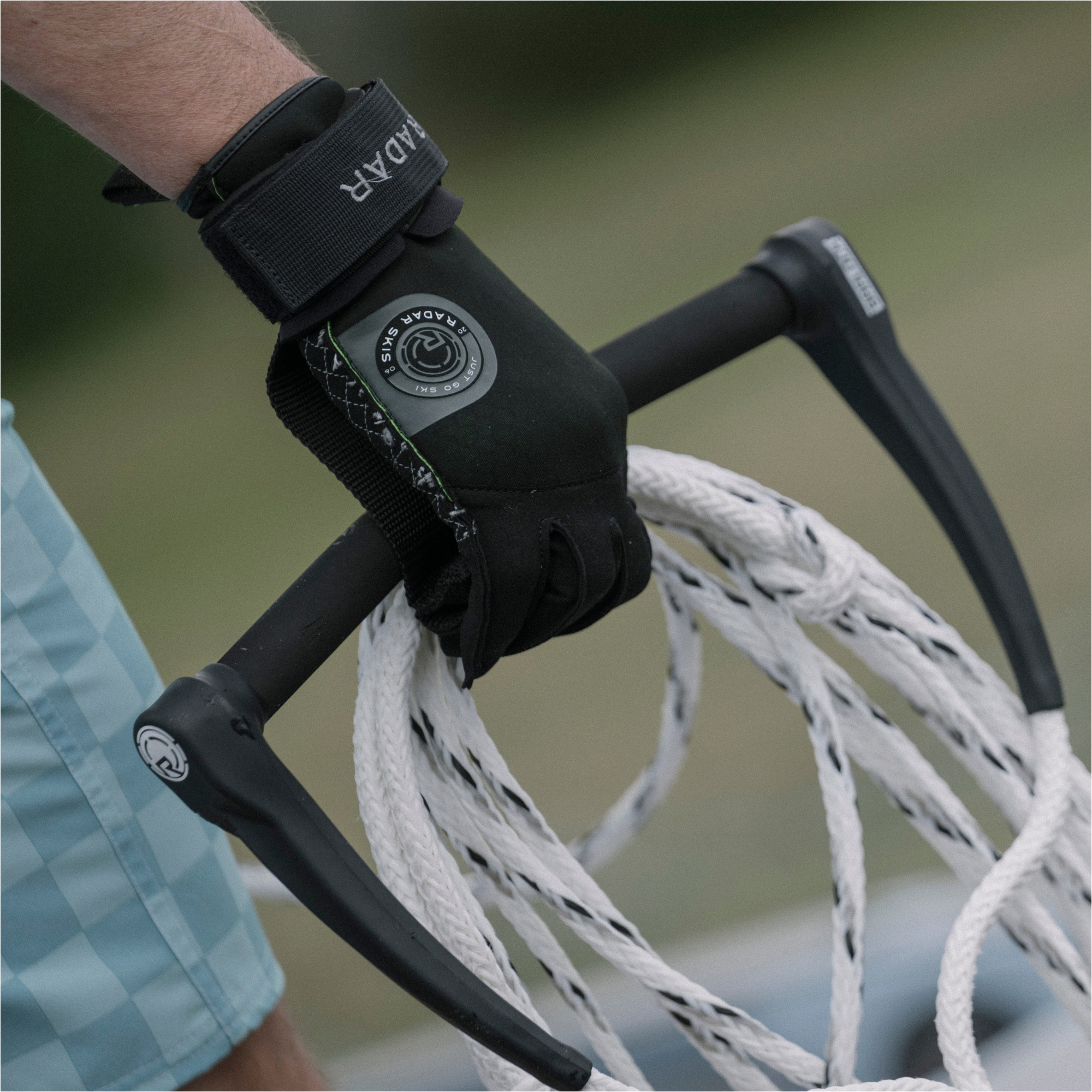 2026 Radar Vice Water Ski Gloves R25GL-VI - Black / Midnight Volt